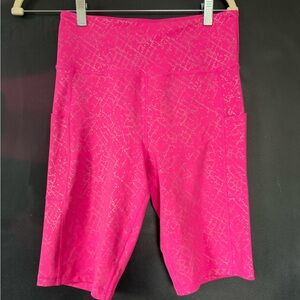 ZYIA Hot Pink Patterned Bike Shorts
